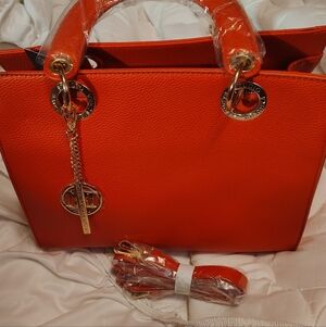 Elegant Red Badgley Mischia Tote